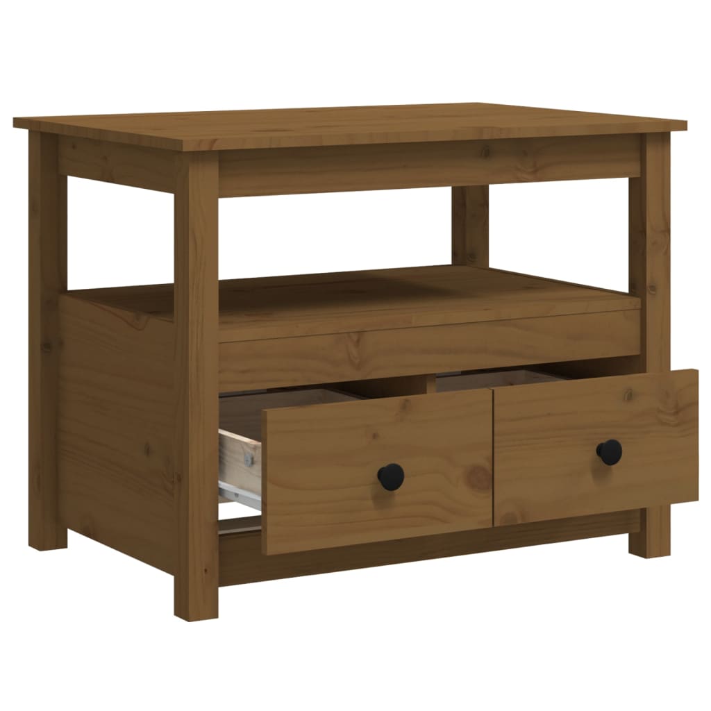 Stolić za kavu boja meda 71x49x55 cm od masivne borovine