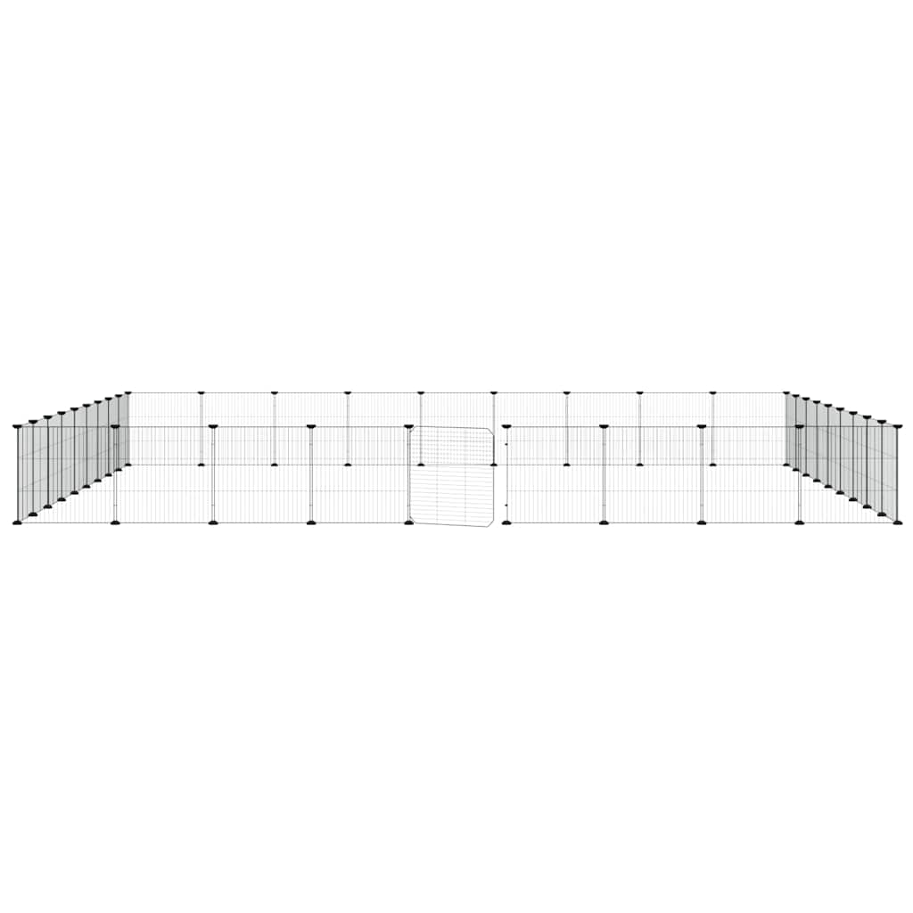 Kavez za ljubimce s 36 panela i vratima crni 35 x 35 cm čelični