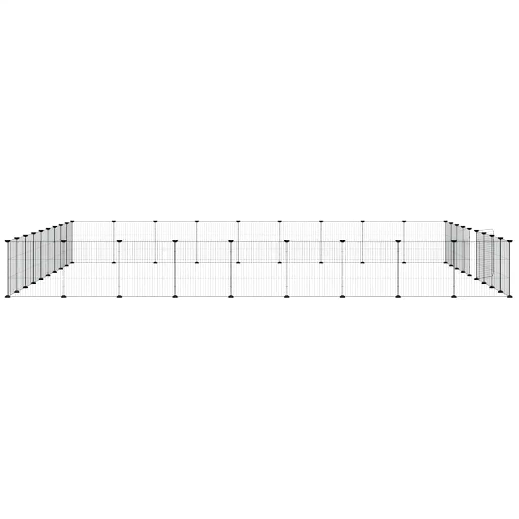 Kavez za ljubimce s 36 panela i vratima crni 35 x 35 cm čelični