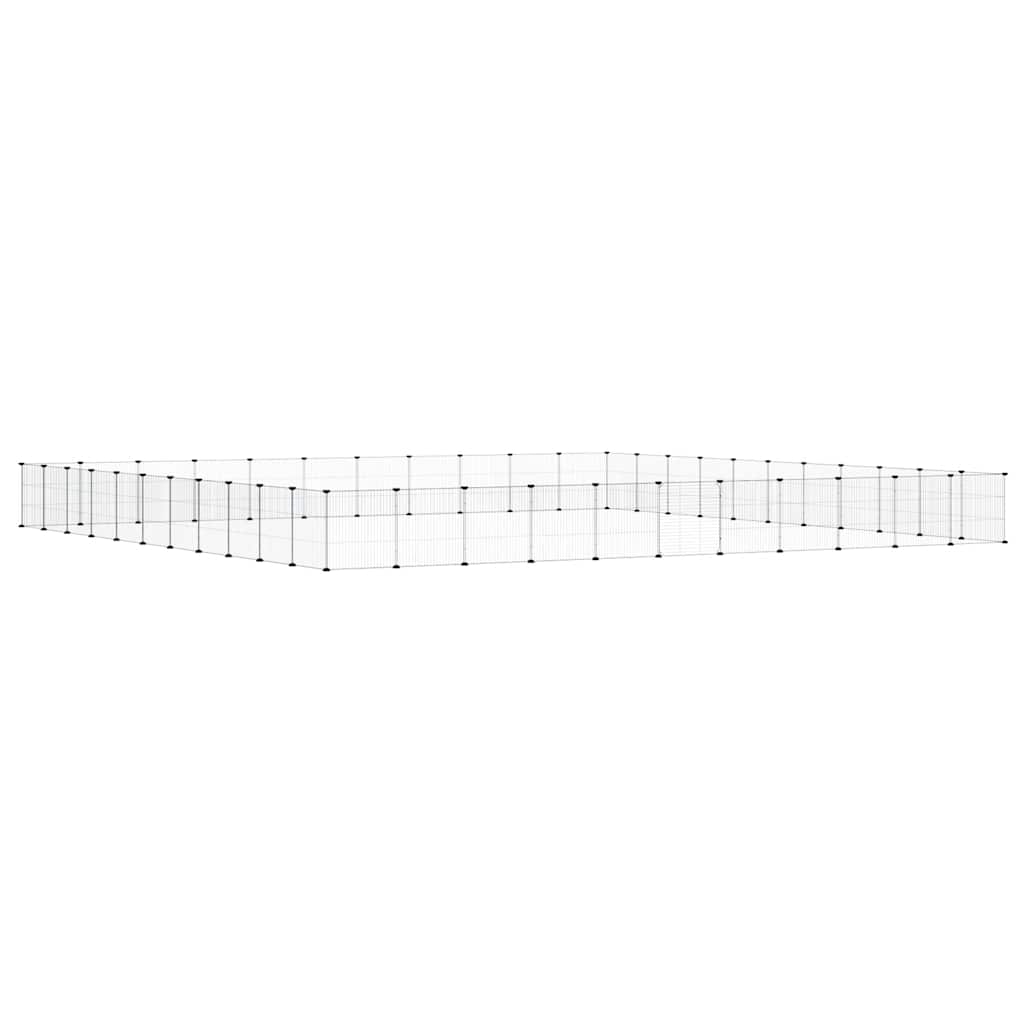Kavez za ljubimce s 44 panela i vratima crni 35 x 35 cm čelični