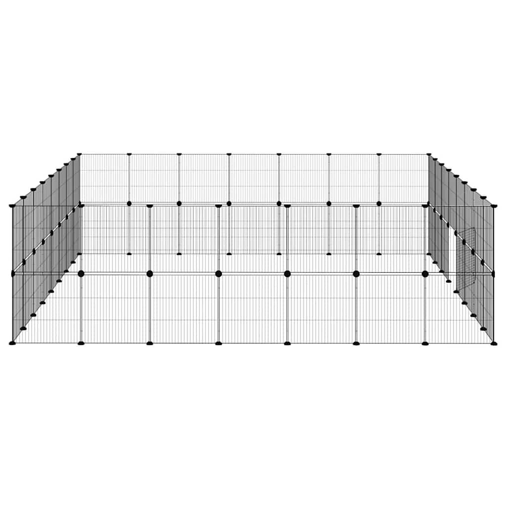 Kavez za ljubimce sa 60 panela i vratima crni 35x35 cm čelični