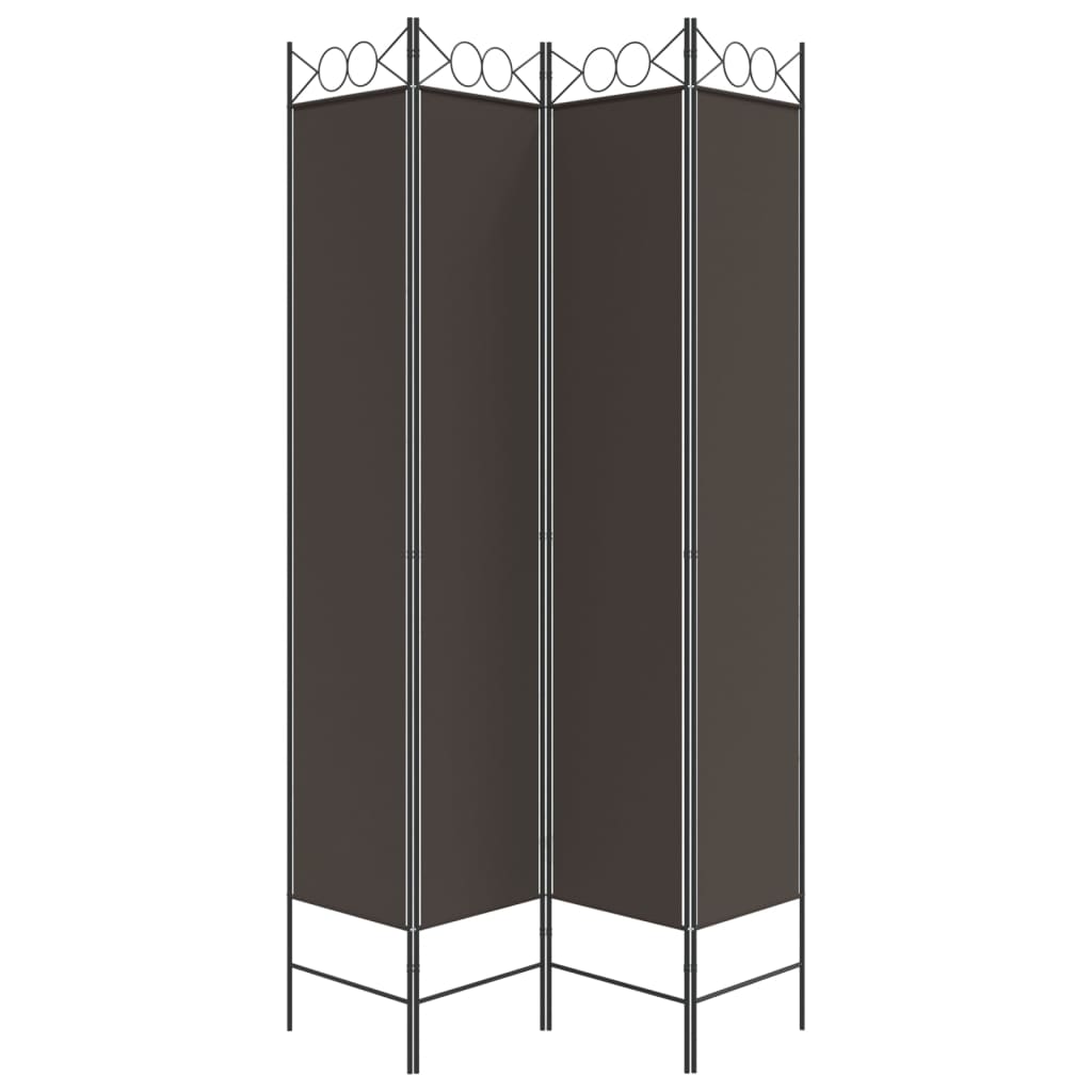 Sobna pregrada s 4 panela smeđa 160x220 cm od tkanine