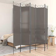 Sobna pregrada s 5 panela antracit 200x220 cm od tkanine
