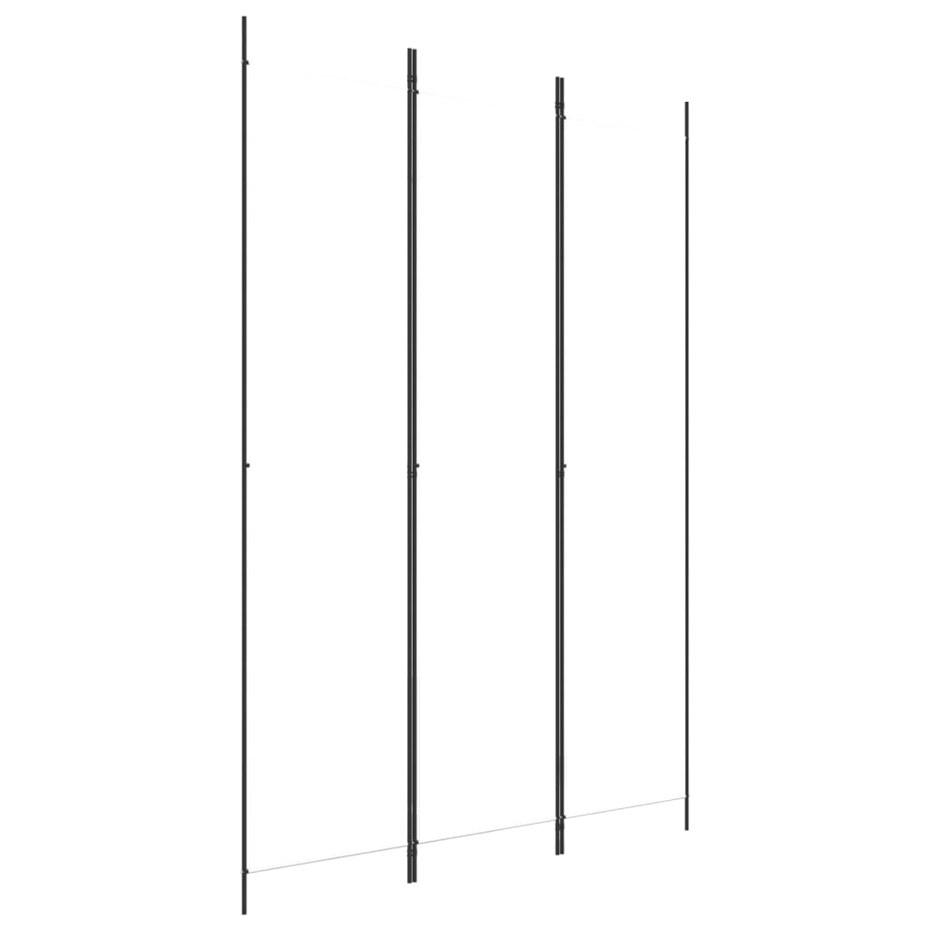 Sobna pregrada s 3 panela bijela 150 x 220 cm od tkanine