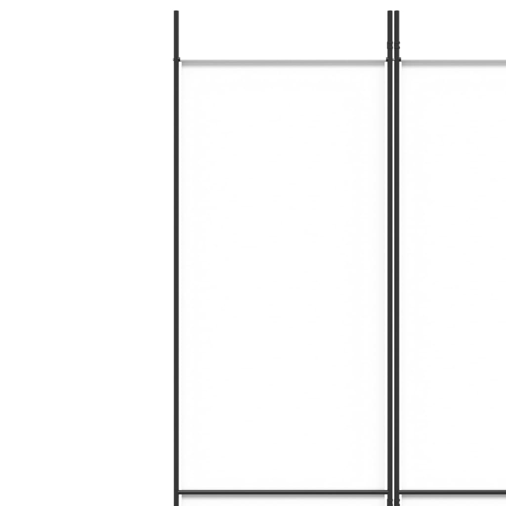 Sobna pregrada s 3 panela bijela 150 x 220 cm od tkanine