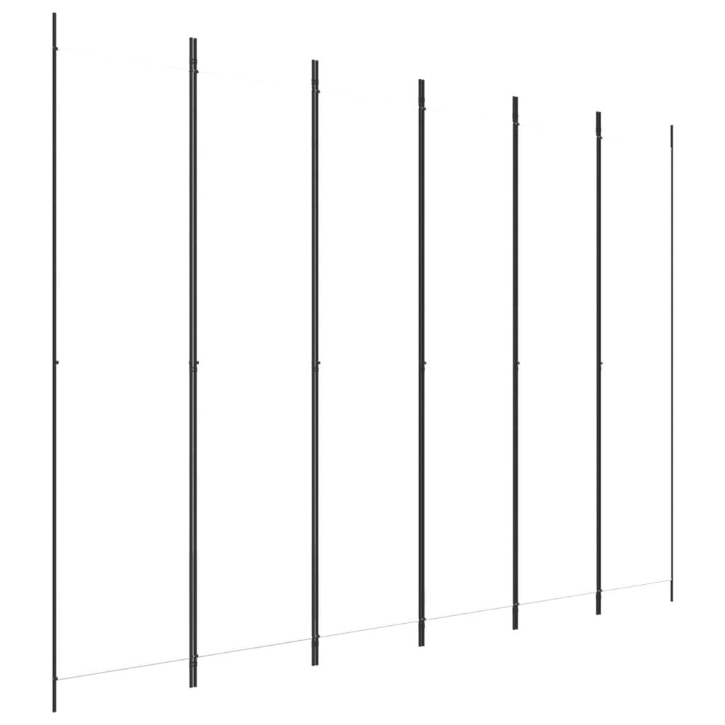 Sobna pregrada s 6 panela bijela 300 x 220 cm od tkanine