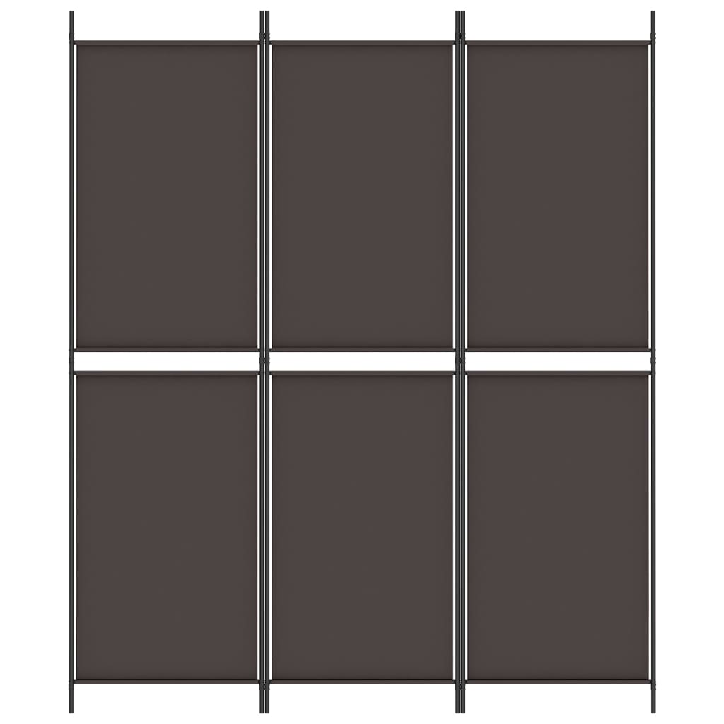 Sobna pregrada s 3 panela smeđa 150x180 cm od tkanine