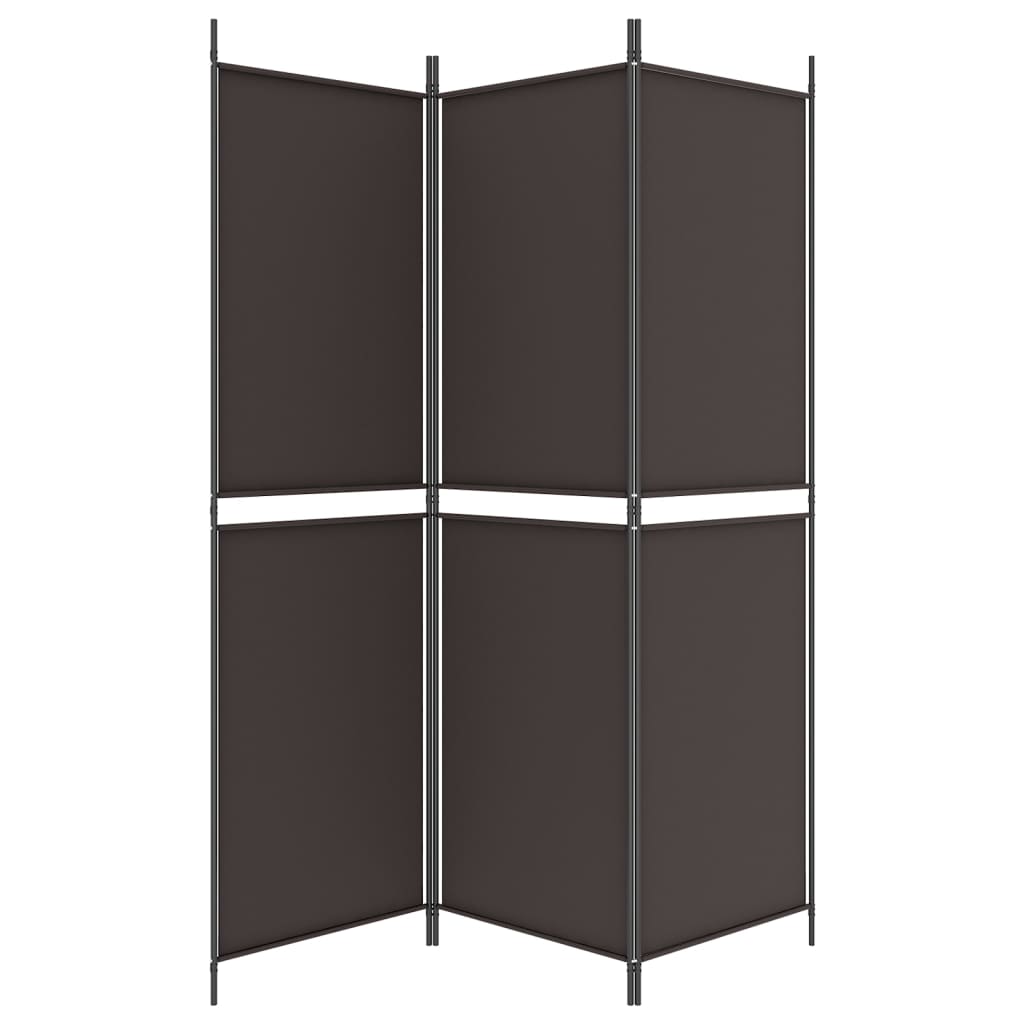 Sobna pregrada s 3 panela smeđa 150x180 cm od tkanine