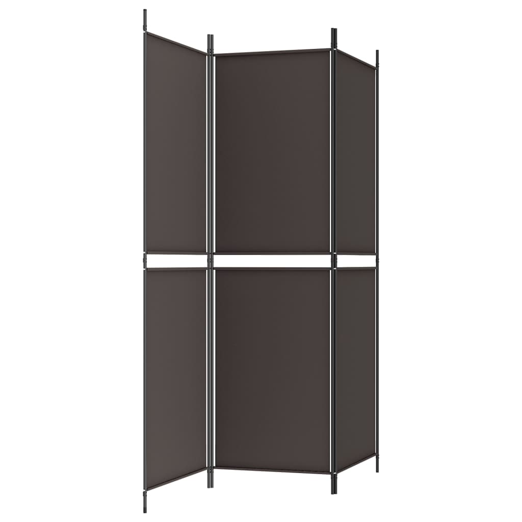 Sobna pregrada s 3 panela smeđa 150x180 cm od tkanine
