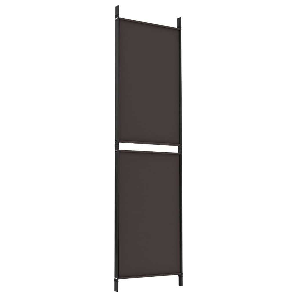 Sobna pregrada s 3 panela smeđa 150x180 cm od tkanine