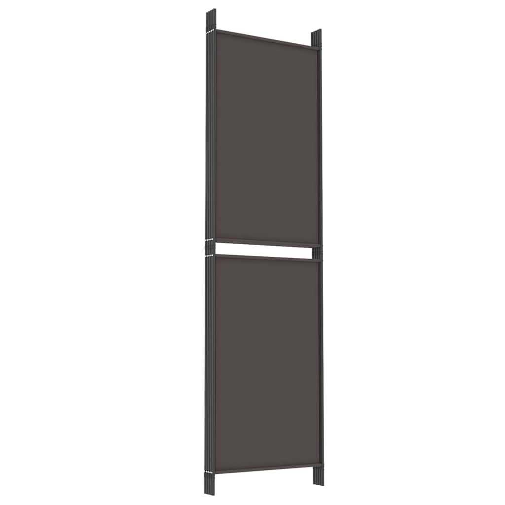Sobna pregrada s 5 panela smeđa 250x180 cm od tkanine
