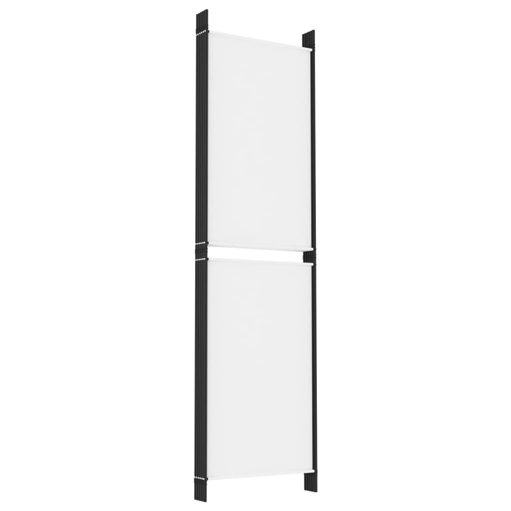 Sobna pregrada s 6 panela bijela 300 x 180 cm od tkanine