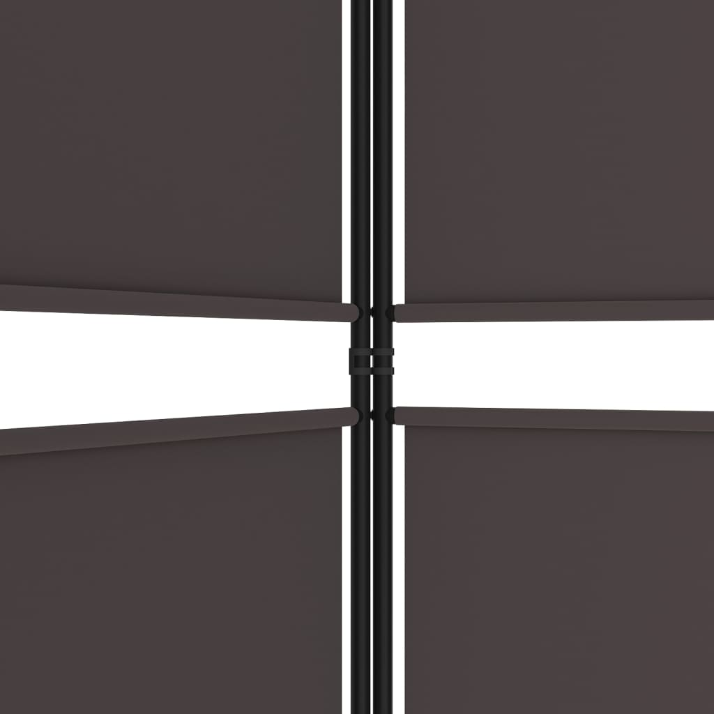 Sobna pregrada s 3 panela smeđa 150x200 cm od tkanine