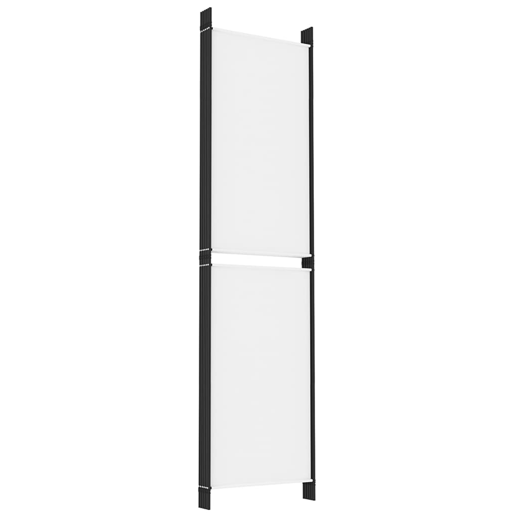 Sobna pregrada s 6 panela bijela 300x200 cm od tkanine