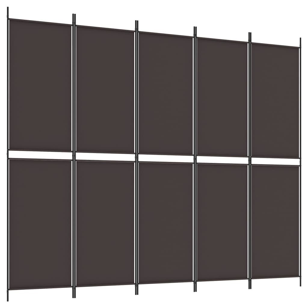 Sobna pregrada s 6 panela smeđa 250x220 cm od tkanine