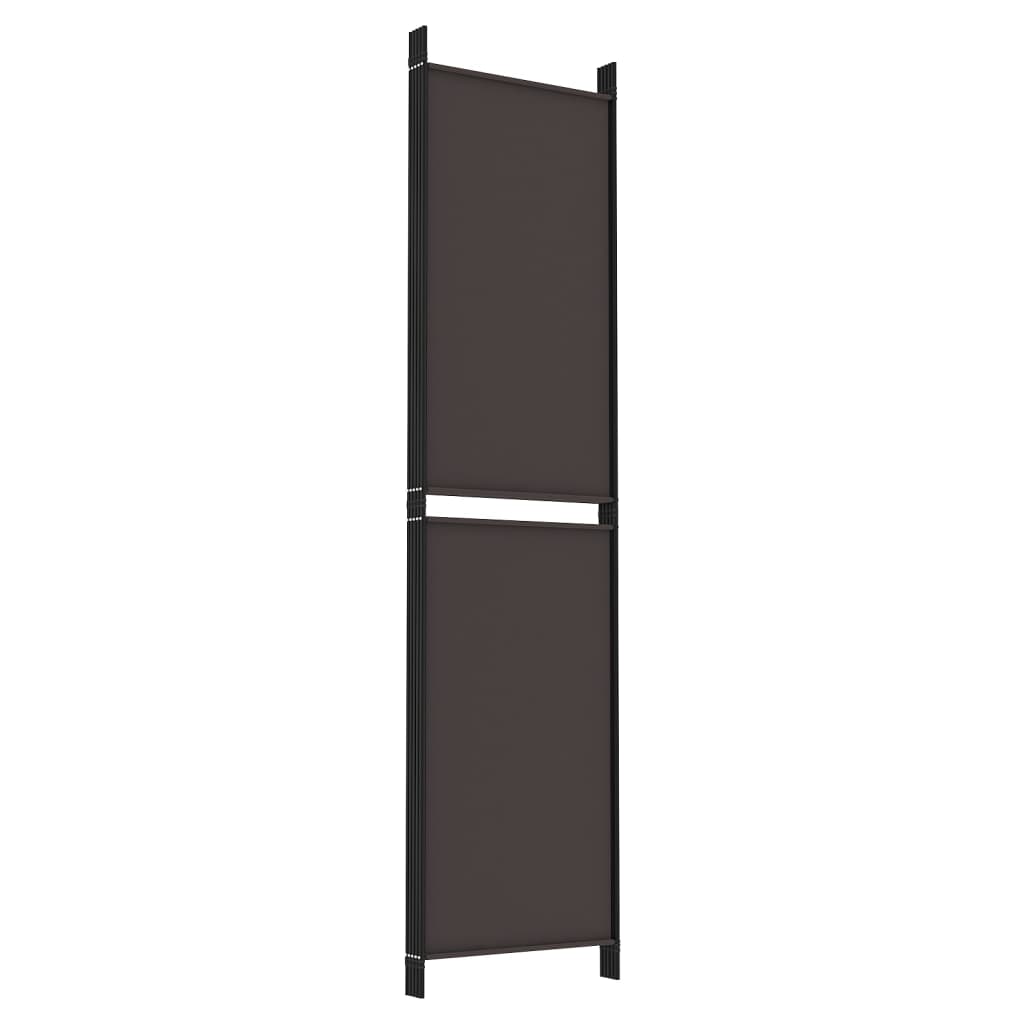 Sobna pregrada s 6 panela smeđa 250x220 cm od tkanine