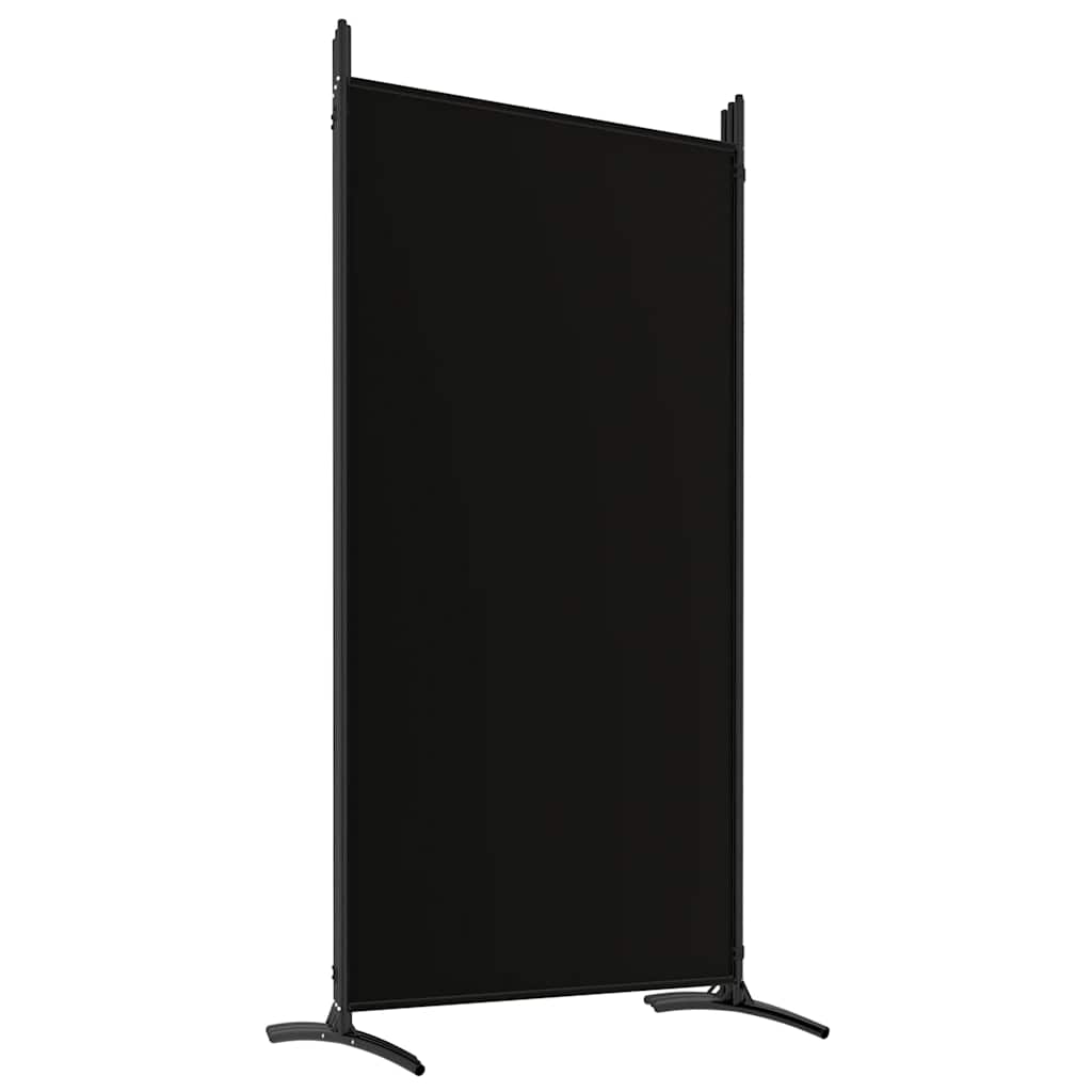 Sobna pregrada s 6 panela crna 520x180 cm od tkanine