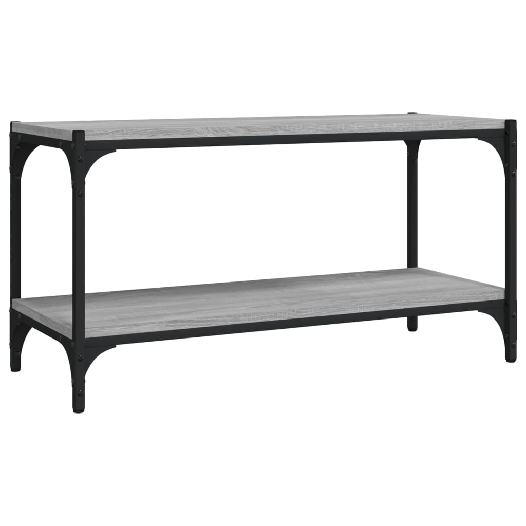 TV ormarić boja hrasta 80x33x41 cm konstruirano drvo i čelik