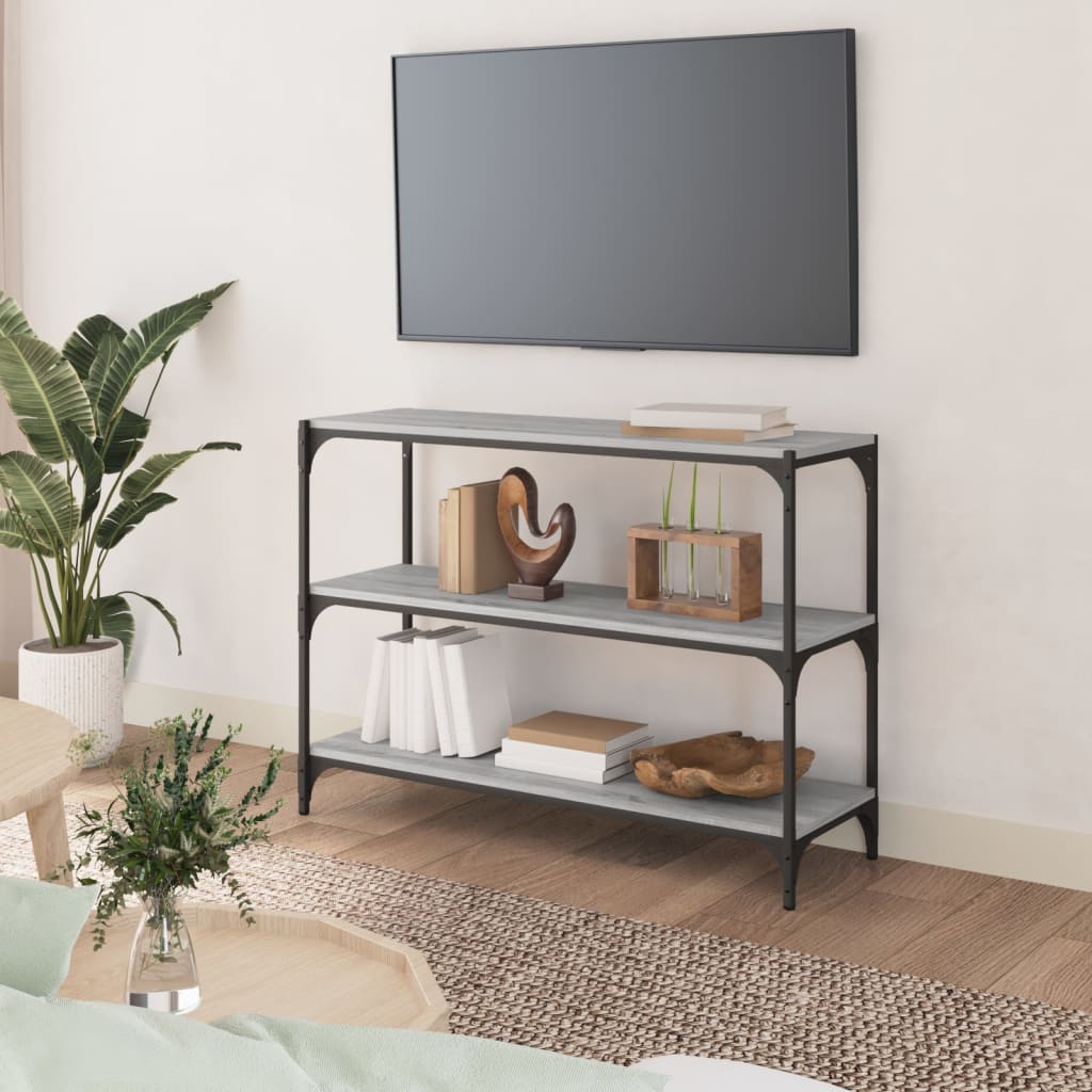 Ormarić za knjige boja hrasta 100x33x70,5 cm od drva i čelika
