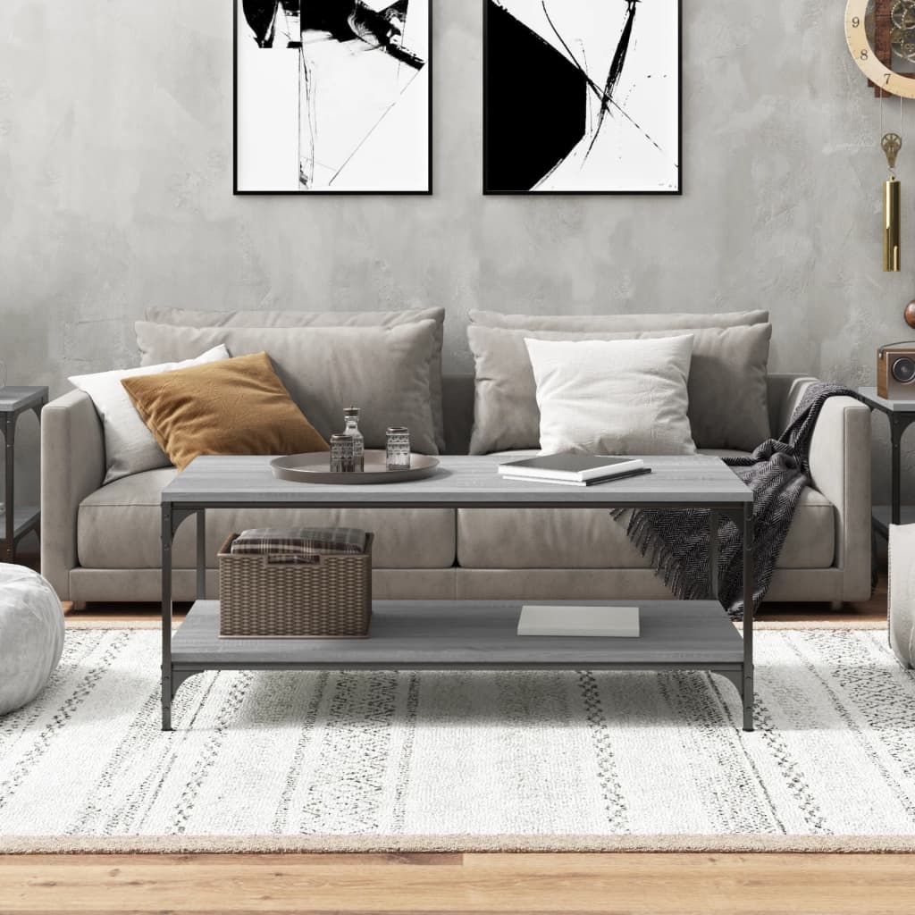 Stolić za kavu boja hrasta 80 x 50 x 40 cm konstruirano drvo