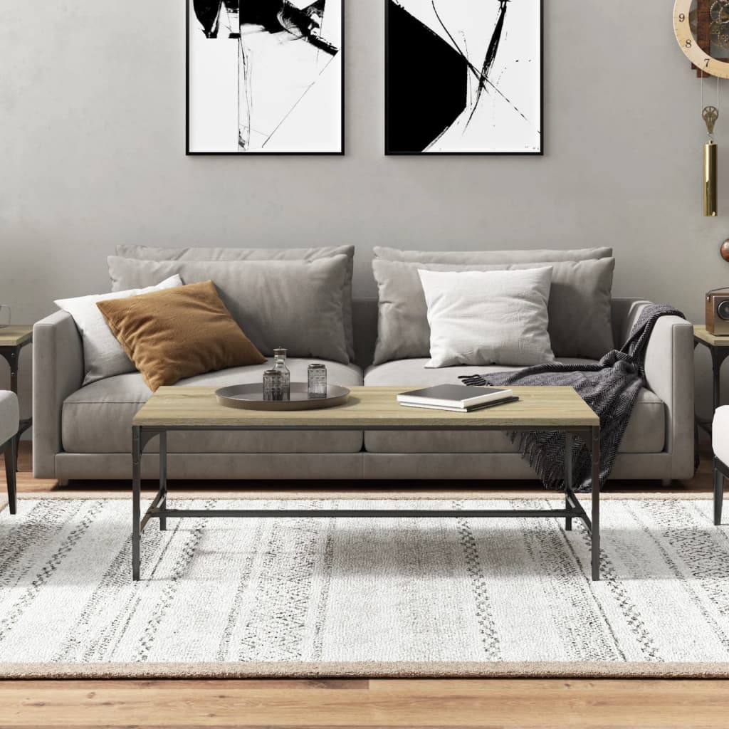 Stolić za kavu boja hrasta 100 x 50 x 35 cm konstruirano drvo