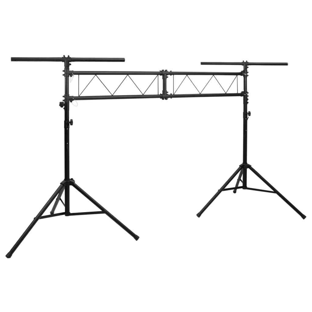 Stalak za rasvjetu crni 338x115x(180-300) cm čelični