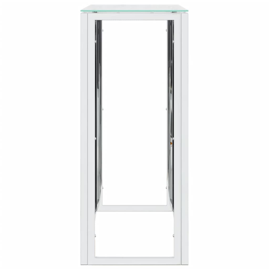 Konzolni stol 110 x 30 x 70 cm od nehrđajućeg čelika i stakla