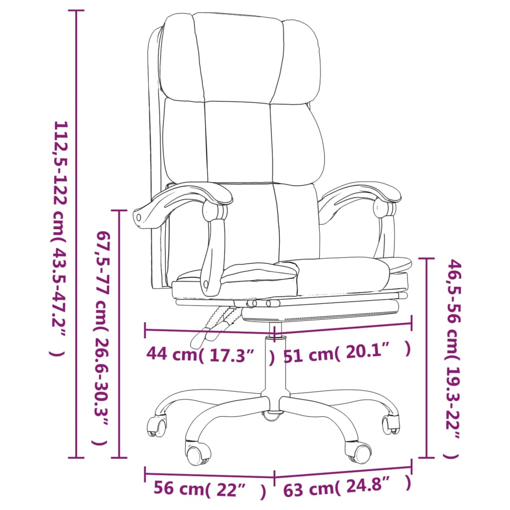 Uredski naslonjač od tkanine smeđesivi