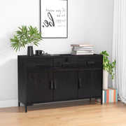 Komoda crna 110 x 35 x 70 cm od masivne borovine