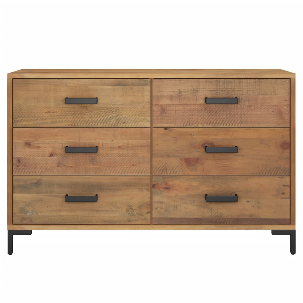 Komoda smeđa 110 x 35 x 70 cm od masivne borovine