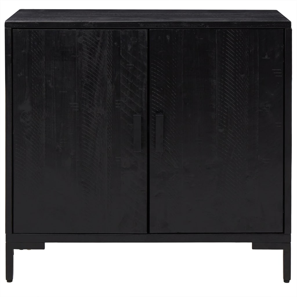 Komoda crna 75 x 35 x 70 cm od masivne borovine
