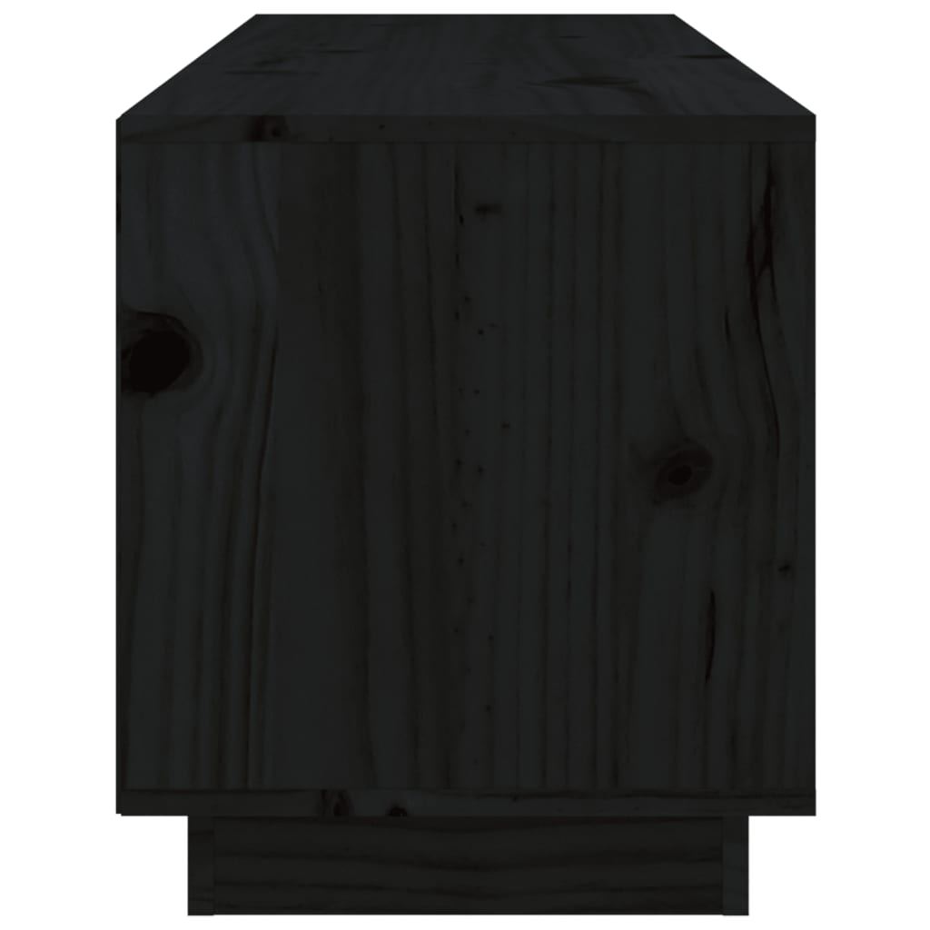 TV ormarić crni 105 x 34 x 40 cm od masivne borovine