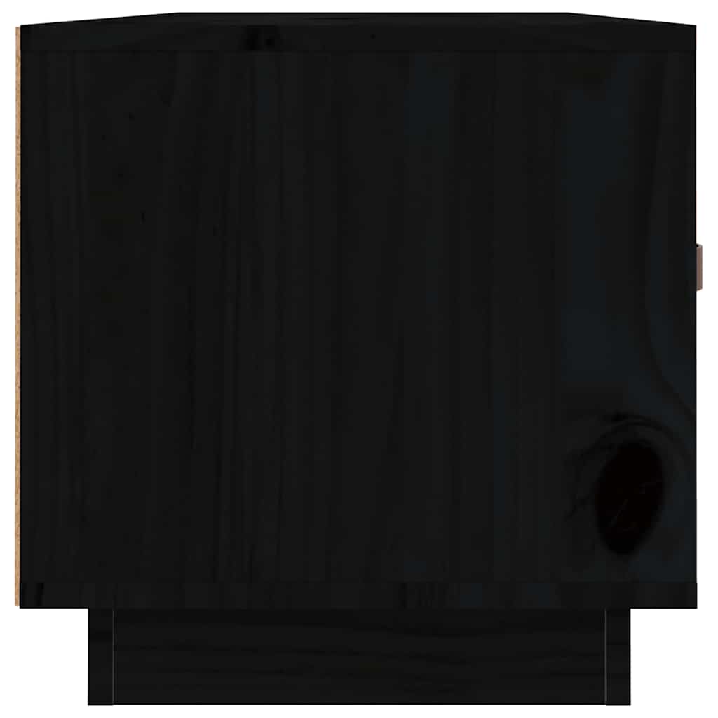 TV ormarić crni 80 x 34 x 35 cm od masivne borovine
