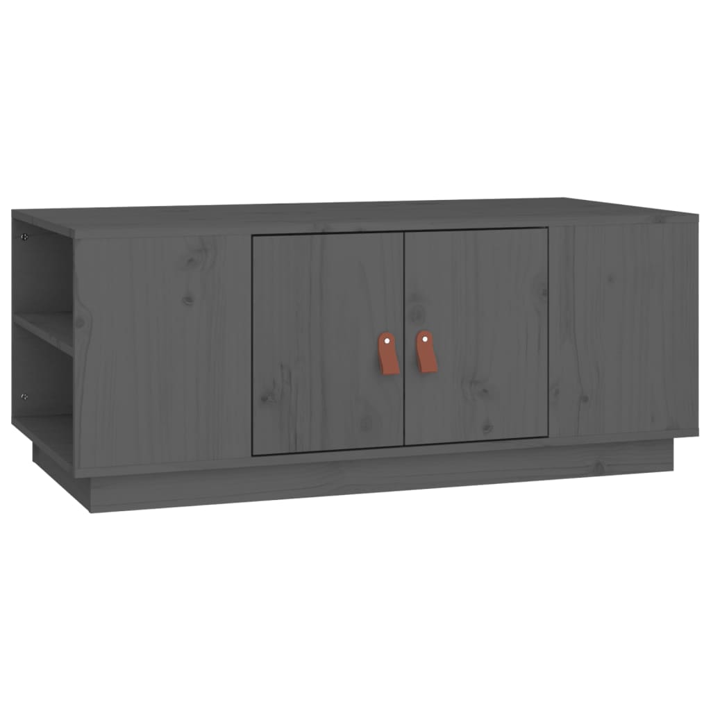 Stolić za kavu sivi 100 x 50 x 41 cm od masivne borovine