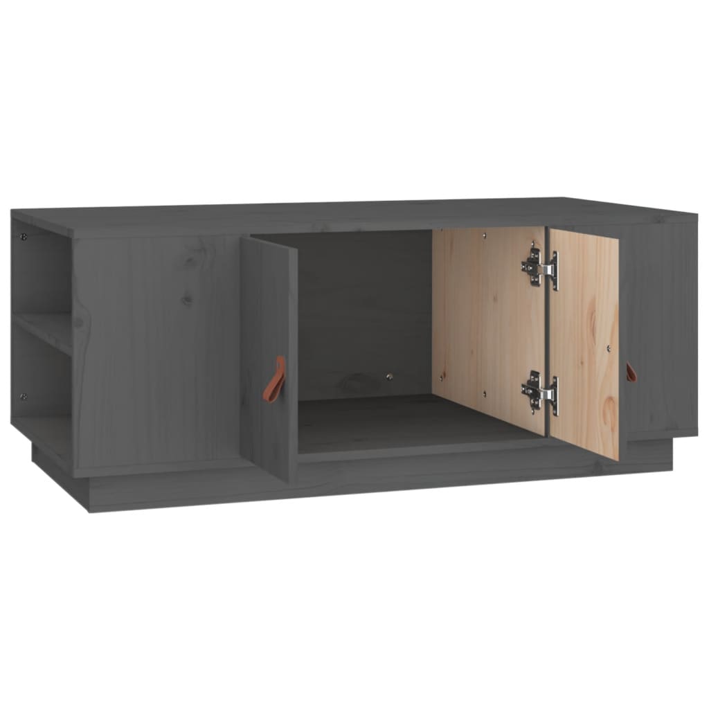 Stolić za kavu sivi 100 x 50 x 41 cm od masivne borovine