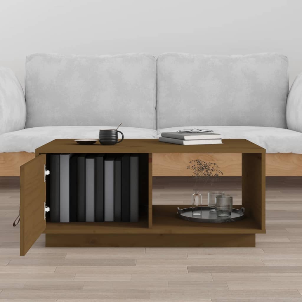 Stolić za kavu Smeđa boja meda 80x50x35,5cm od masivne borovine