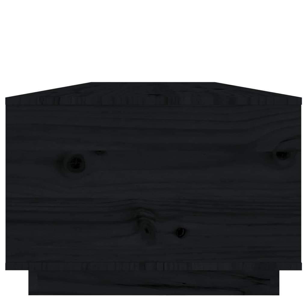 Stolić za kavu crni 100 x 50 x 35 cm od masivne borovine