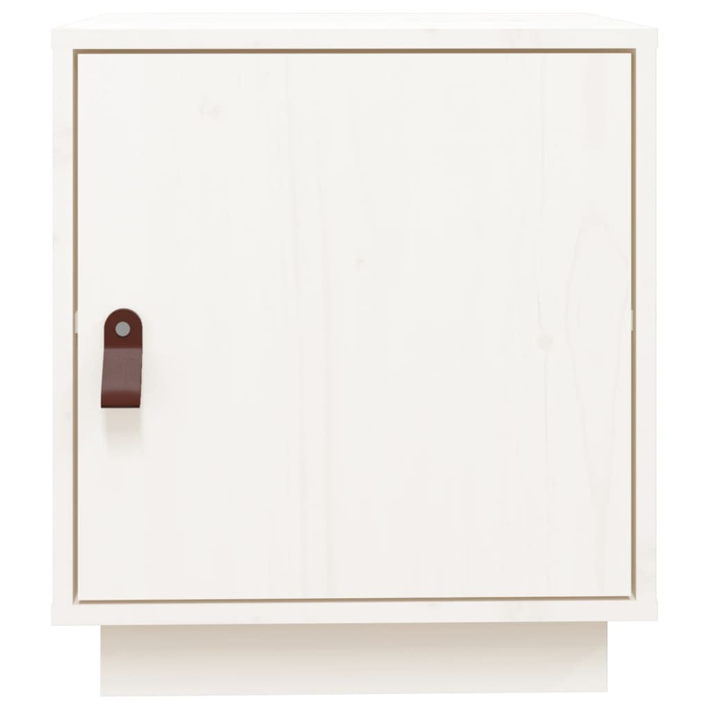 Noćni ormarići 2 kom bijeli 40 x 34 x 45 cm od masivne borovine