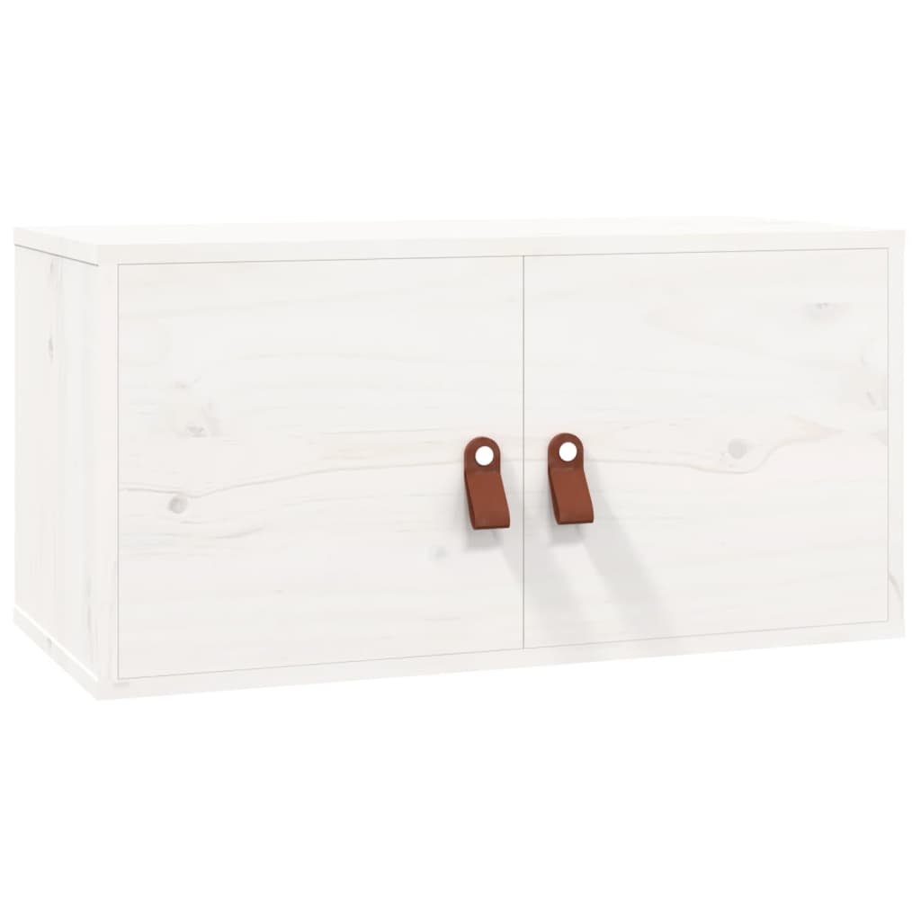 Zidni ormarići 2 kom bijeli 60 x 30 x 30 cm od masivne borovine