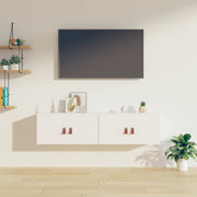 Zidni ormarići 2 kom bijeli 60 x 30 x 30 cm od masivne borovine