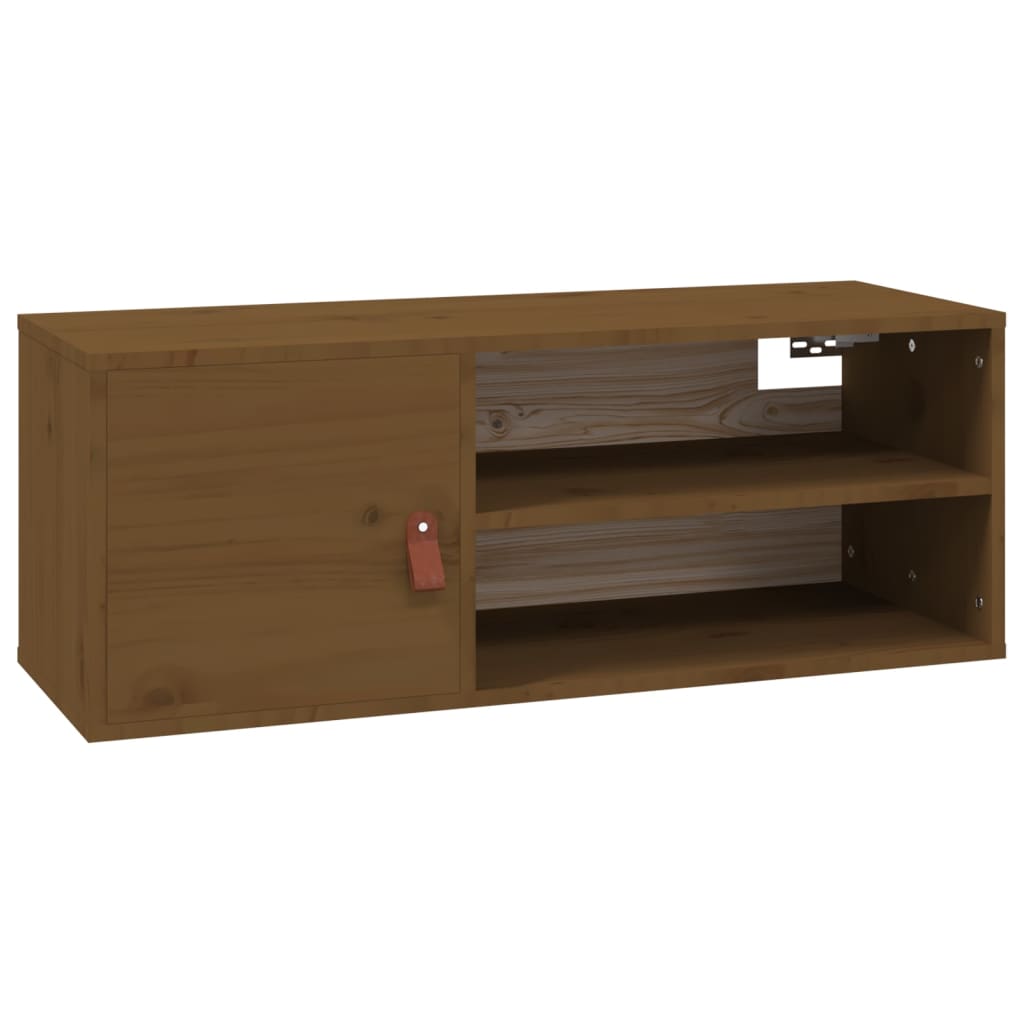Zidni ormarići 2 kom boja meda 80x30x30 cm od masivne borovine