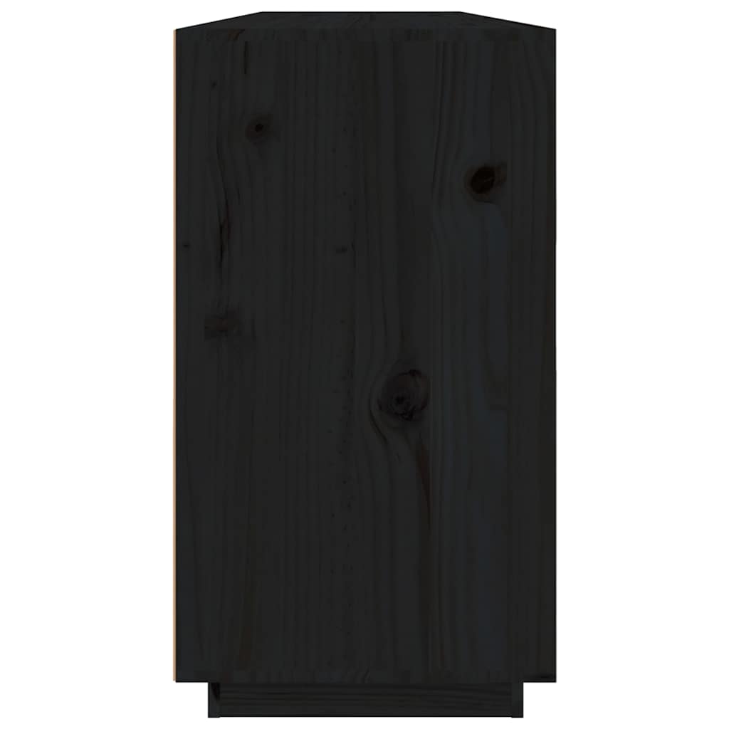 Komoda crna 100 x 40 x 75 cm od masivne borovine