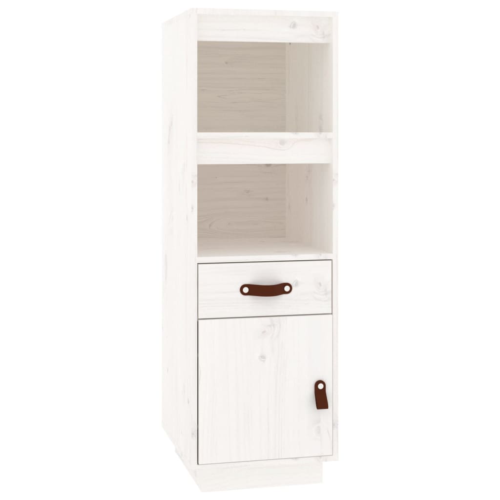 Visoka komoda bijela 34 x 40 x 108,5 cm od masivne borovine