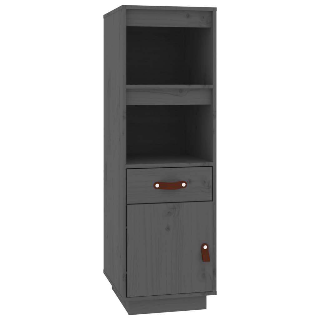 Visoka komoda siva 34 x 40 x 108,5 cm od masivne borovine