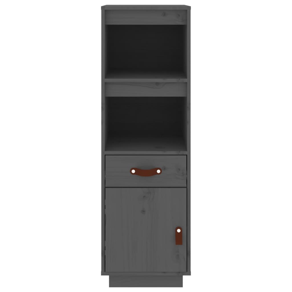 Visoka komoda siva 34 x 40 x 108,5 cm od masivne borovine