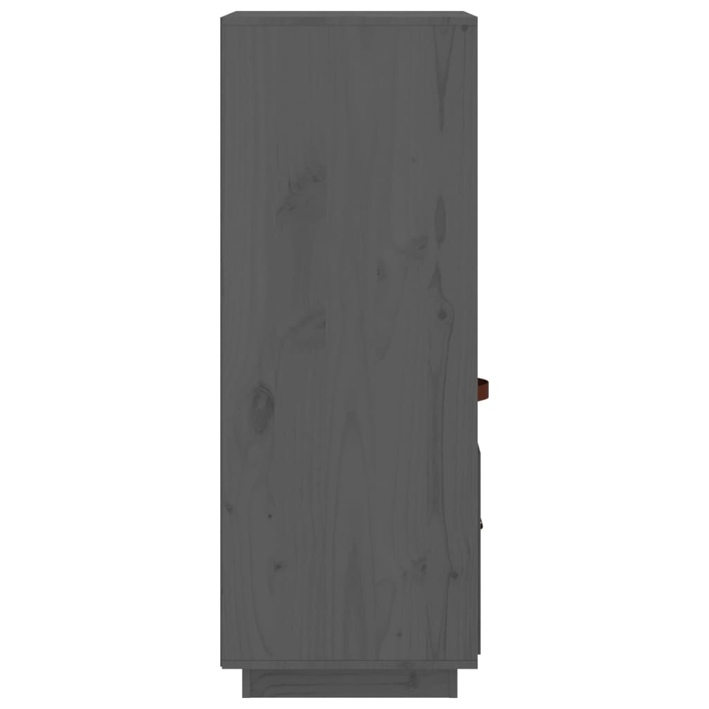 Visoka komoda siva 34 x 40 x 108,5 cm od masivne borovine