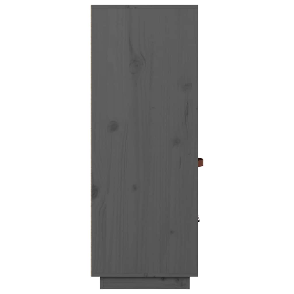 Visoka komoda siva 67 x 40 x 108,5 cm od masivne borovine