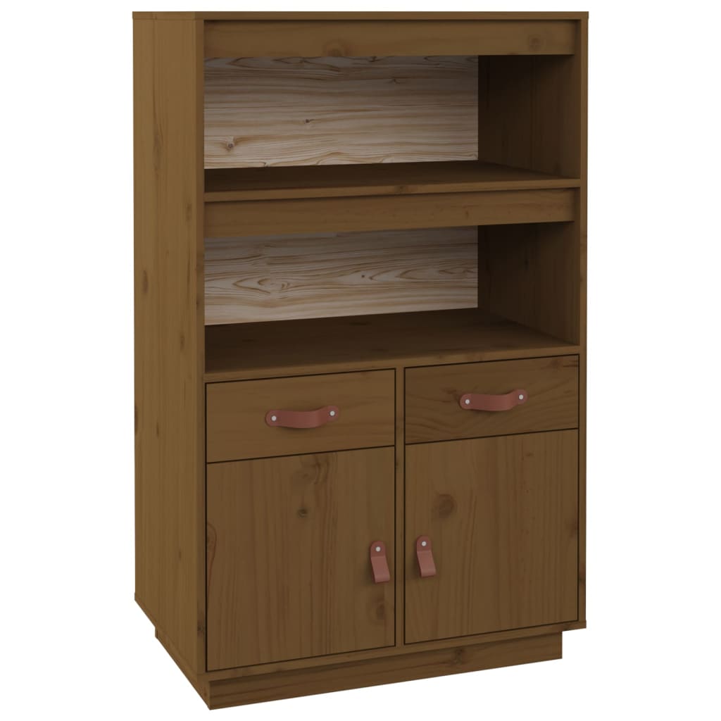 Visoka komoda boja meda 67 x 40 x 108,5 cm od masivne borovine