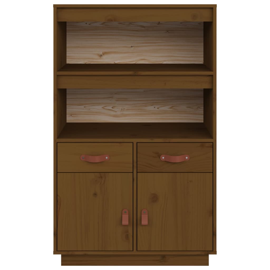 Visoka komoda boja meda 67 x 40 x 108,5 cm od masivne borovine