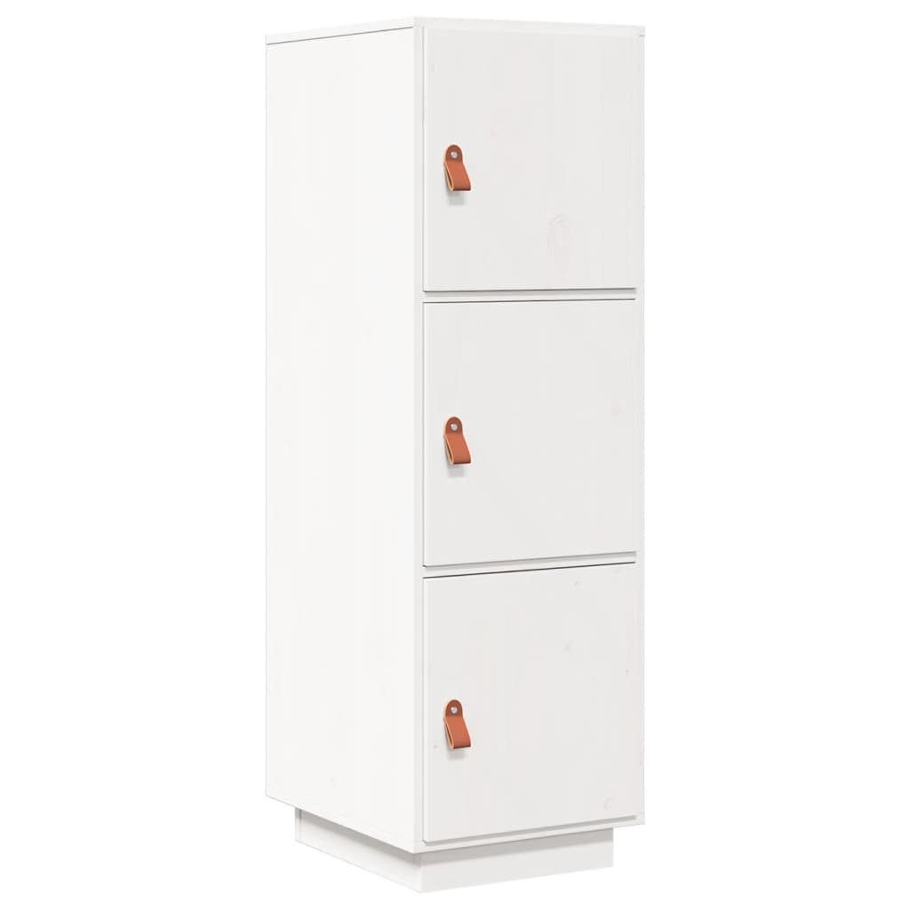 Visoka komoda bijela 34 x 40 x 108,5 cm od masivne borovine